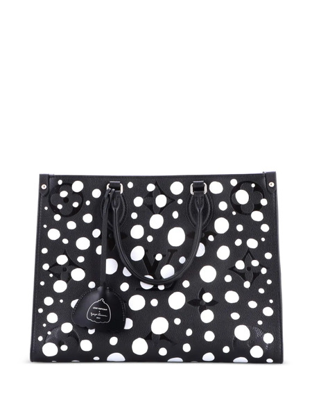  Louis Vuitton Pre-owned Borsa Tote Onthego Yayoi Kusama Infinity Dots Monogram Giant Pm In Pelle Empreinte - Nero 
