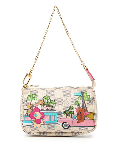  Louis Vuitton Pre-owned Pochette Accessoires Animation Hollywood Mini In Tela Damier Azur 2021 - Bianco 
