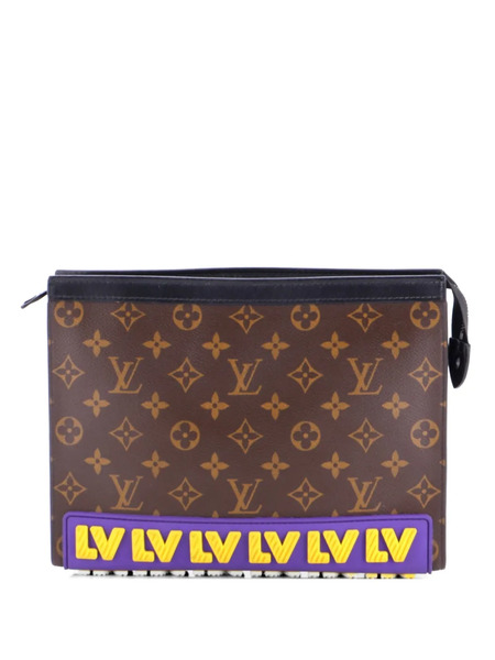  Louis Vuitton Pre-owned Pochette Voyage Limited Edition Lv Rubber Monogram Canvas Mm Con Monogramma - Marrone 