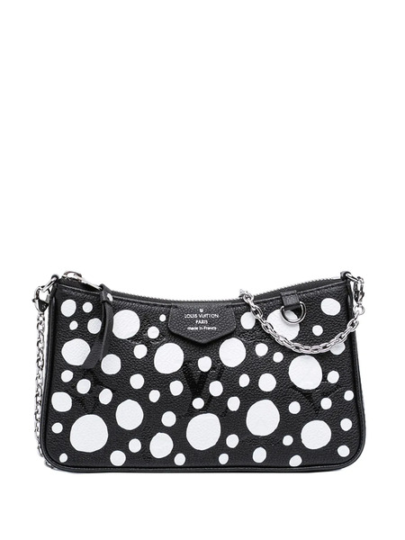  Louis Vuitton Pre-owned X Yayoi Kusama Borsa A Tracolla Easy Pouch Infinity Dots Easy In Pelle Monogram Empreinte Giant 2021-2025 - Nero 