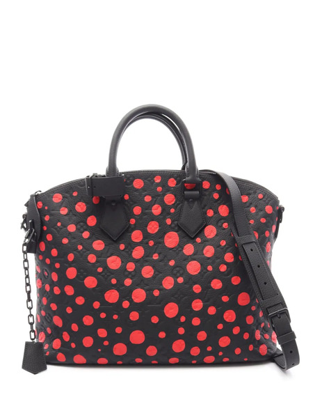  Louis Vuitton Pre-owned X Yayoi Kusama Borsa A Tracolla Lockit Mm Infinity Dots In Pelle Monogram Empreinte 2021-2026 - Nero 