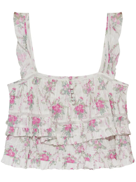  Loveshackfancy Top Novalee - Bianco 