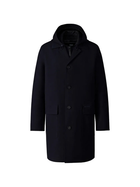  Mackage Cappotto Mathia Con Cappuccio - Blu 