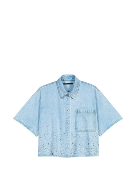  Maje Camicia Con Decorazione - Blu 