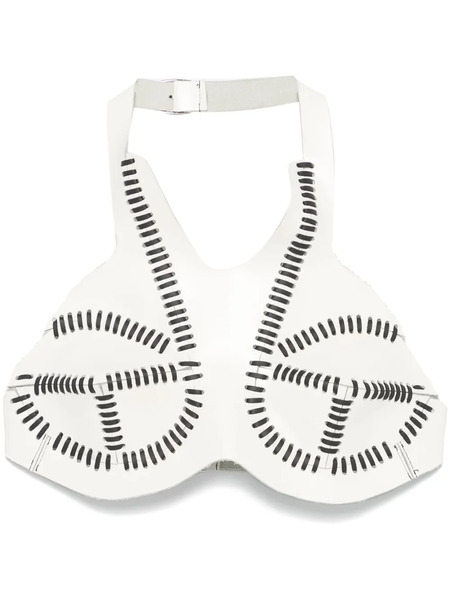  Manokhi Top In Pelle - Bianco 