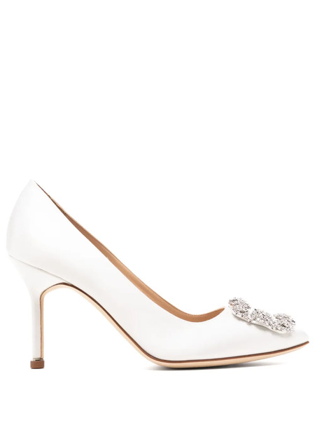  Manolo Blahnik Pumps Hangisi 90mm - Bianco 