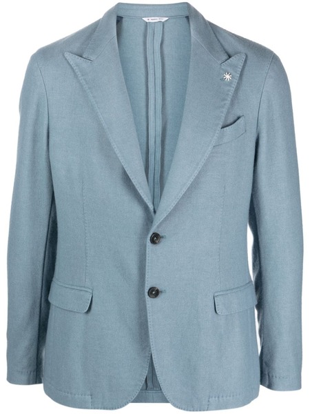  Manuel Ritz Blazer Doppiopetto Con Applicazione - Blu 
