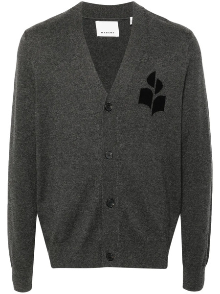  Marant Cardigan Con Logo - Grigio 