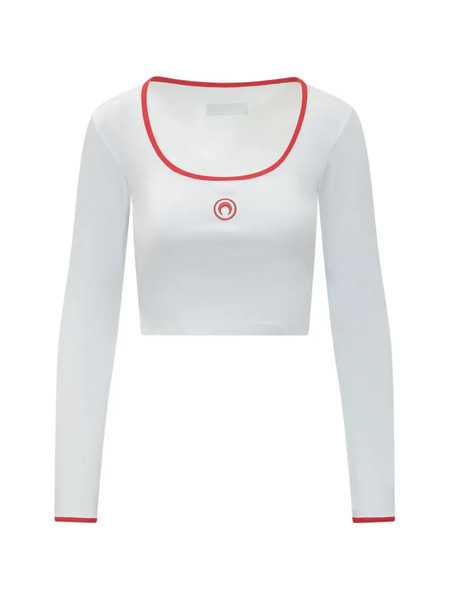  Marine Serre T-shirt Girocollo - Bianco 