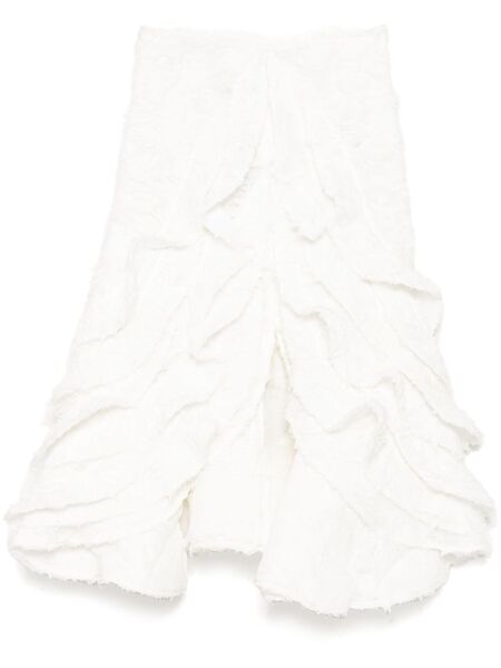  Maticevski Gonna Feathery Swing - Bianco 
