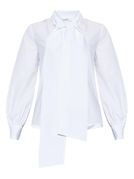  Max Mara Camicia Con Fiocco - Bianco 