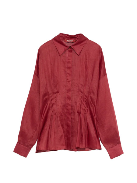  Max Mara Camicia Plissettata - Rosso 