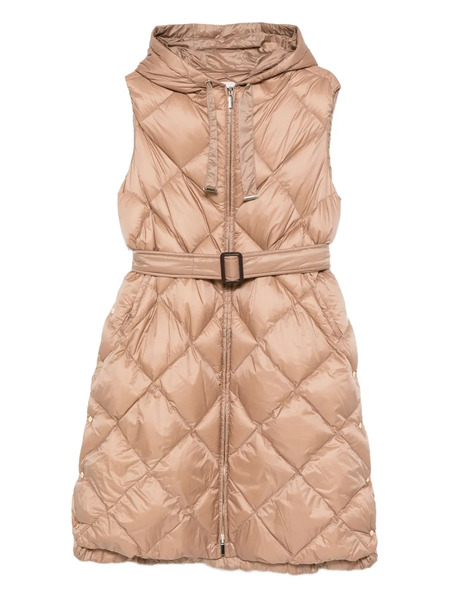  Max Mara Cappotto Trapuntato Con Cintura - Toni Neutri 