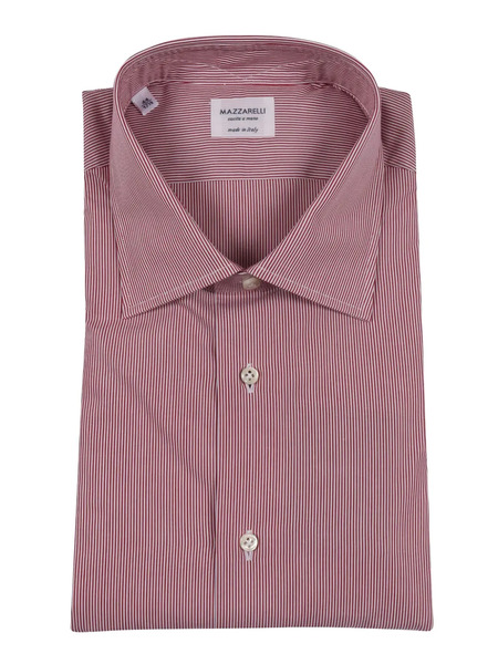  Mazzarelli Camicia A Righe - Rosso 