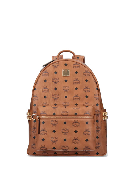  Mcm Zaino Con Borchie - Marrone 