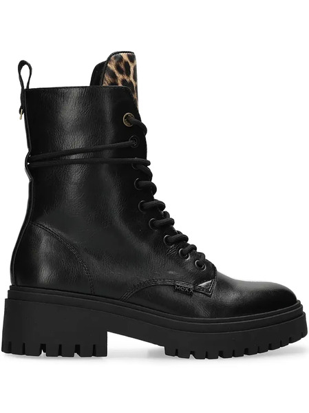  Mexx Stivali Stringati Leopardati - Nero 