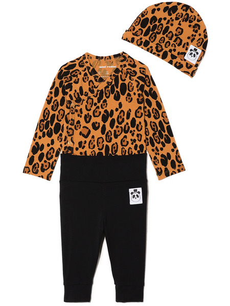  Mini Rodini Set Leopardato (3 Pezzi) - Arancione 
