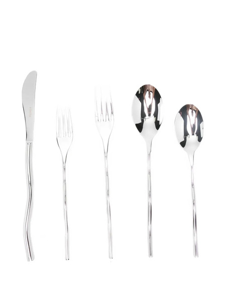  Misette Posate Squiggle (5 Pezzi) - Argento 