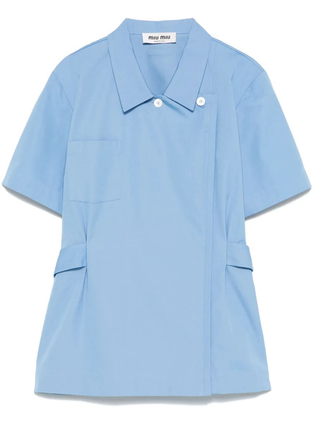 Miu Miu Camicia In Tela - Blu 