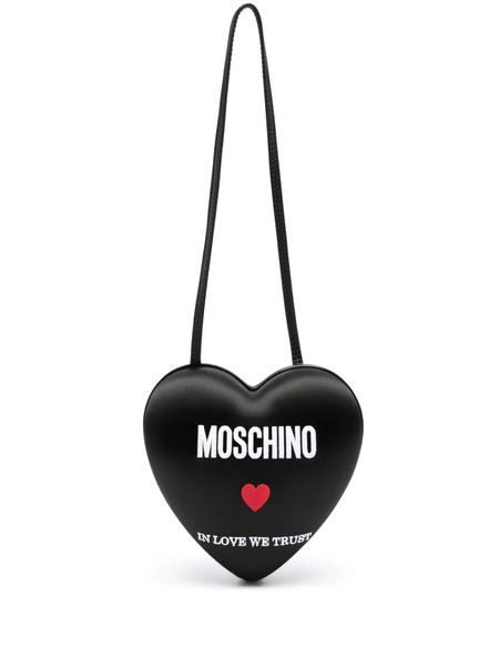  Moschino Borsa A Spalla Con Ricamo - Nero 