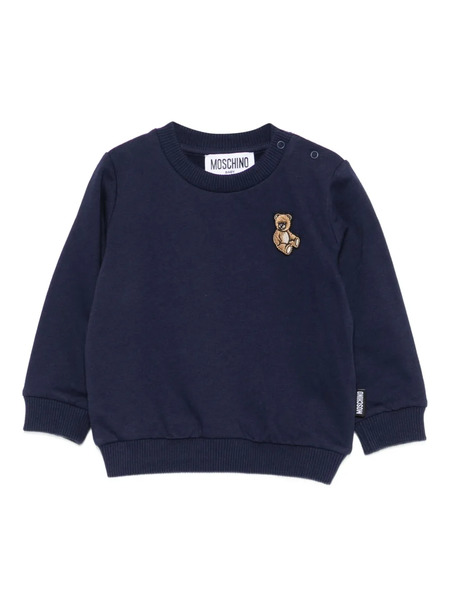  Moschino Kids Felpa Con Ricamo Teddy Bear - Blu 