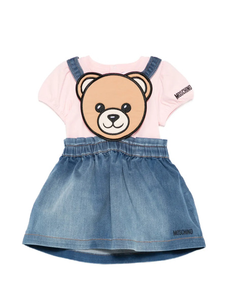  Moschino Kids Set Con Gonna Denim - Blu 