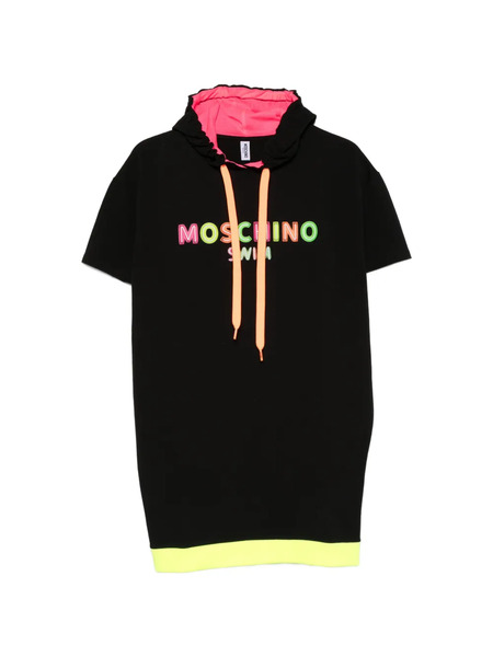  Moschino Logo-print Drawstring Mini Dress - Nero 