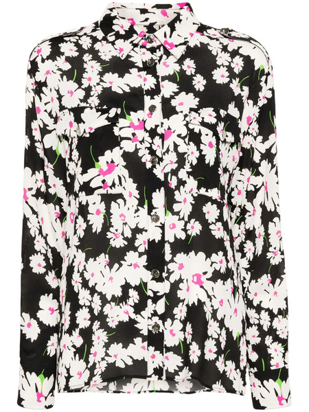  Msgm Camicia A Fiori - Nero 