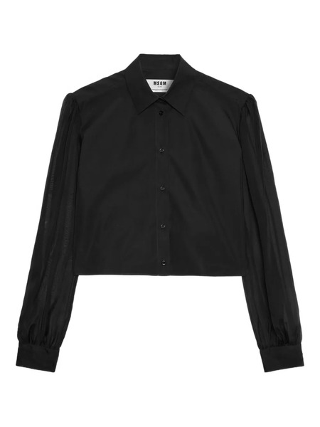  Msgm Camicia A Maniche Lunghe - Nero 