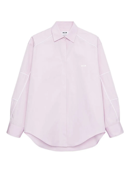  Msgm Camicia A Maniche Lunghe - Rosa 