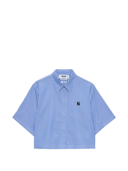  Msgm Camicia A Righe - Blu 