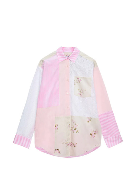  Msgm Camicia A Righe - Rosa 