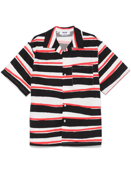  Msgm Camicia A Righe - Rosso 
