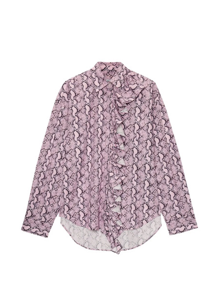  Msgm Camicia Con Stampa - Rosa 