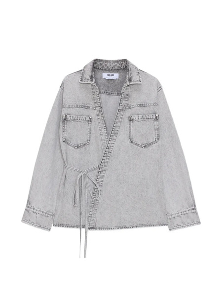  Msgm Camicia Con Taschino - Grigio 