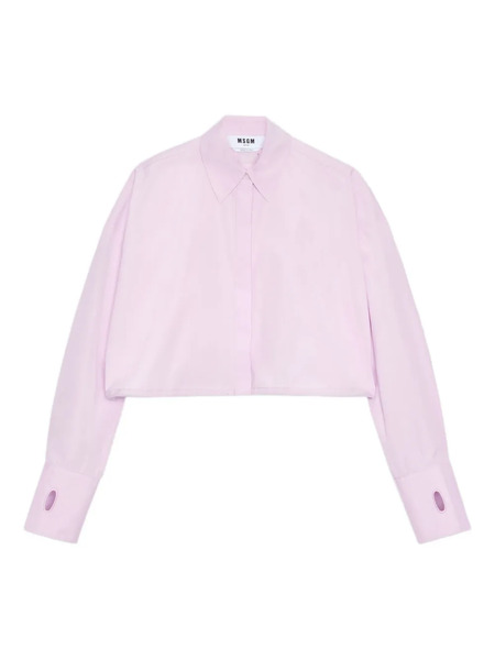 Msgm Camicia Crop - Rosa 