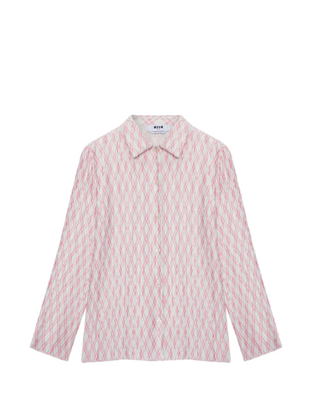  Msgm Camicia Plissettata - Rosa 