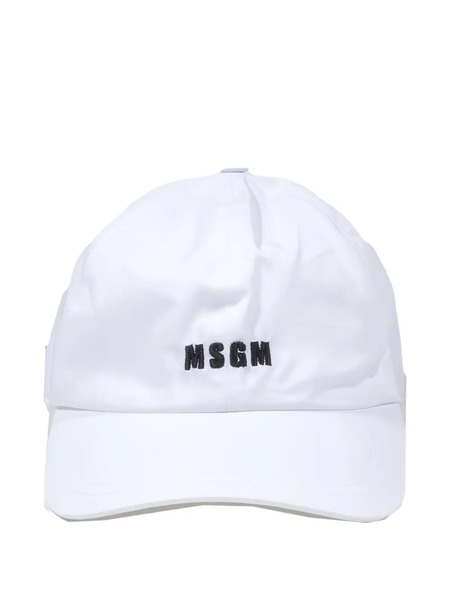  Msgm Cappello Con Logo - Bianco 