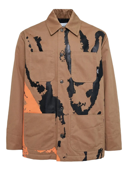  Msgm Giacca-camicia Con Stampa - Marrone 