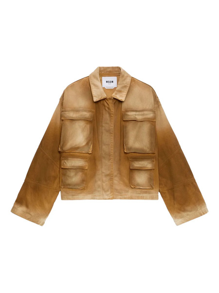  Msgm Giacca Con Tasche - Marrone 