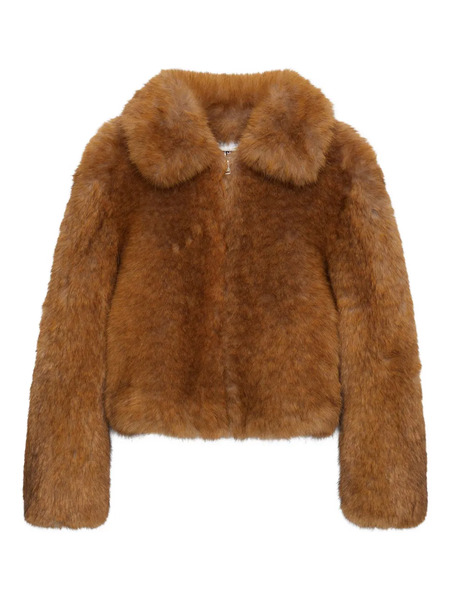  Msgm Giacca Con Zip - Marrone 