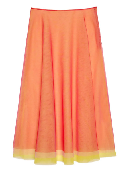  Msgm Gonna Midi A Strati - Arancione 