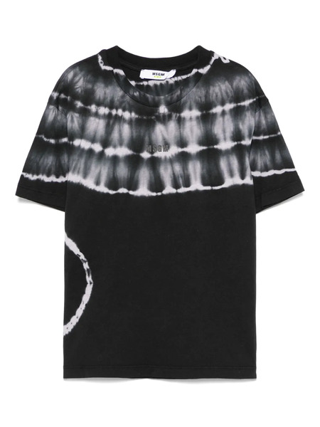  Msgm Kids T-shirt Con Fantasia Tie Dye - Nero 