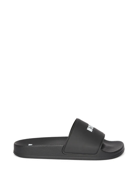 Msgm Sandali Slides Con Logo - Nero 