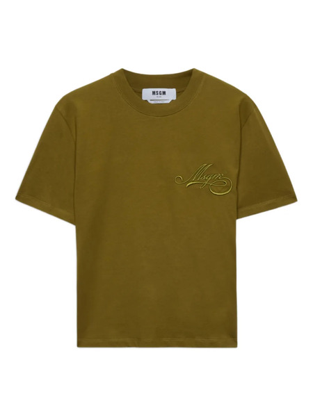  Msgm T-shirt Con Logo - Verde 