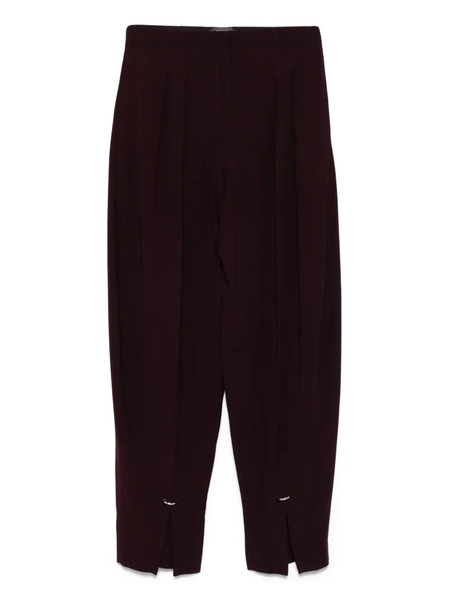  Mugler Pantaloni Con Pieghe - Rosso 