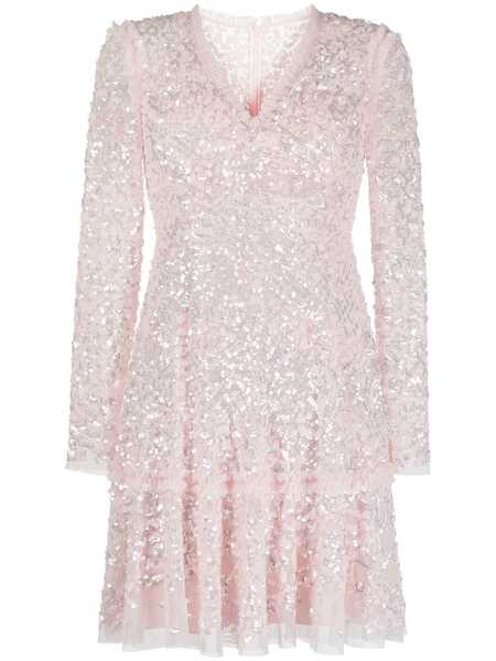  Needle & Thread Abito Con Paillettes - Rosa 