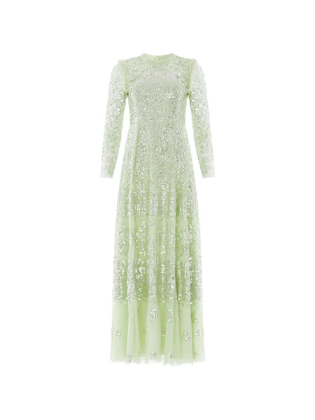  Needle & Thread Abito Lungo Aurora - Verde 