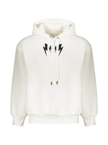  Neil Barrett Graphic-print Drawstring Hoodie - Bianco 