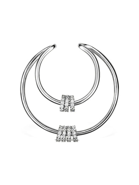  Obsidian Ear Cuff - Argento 